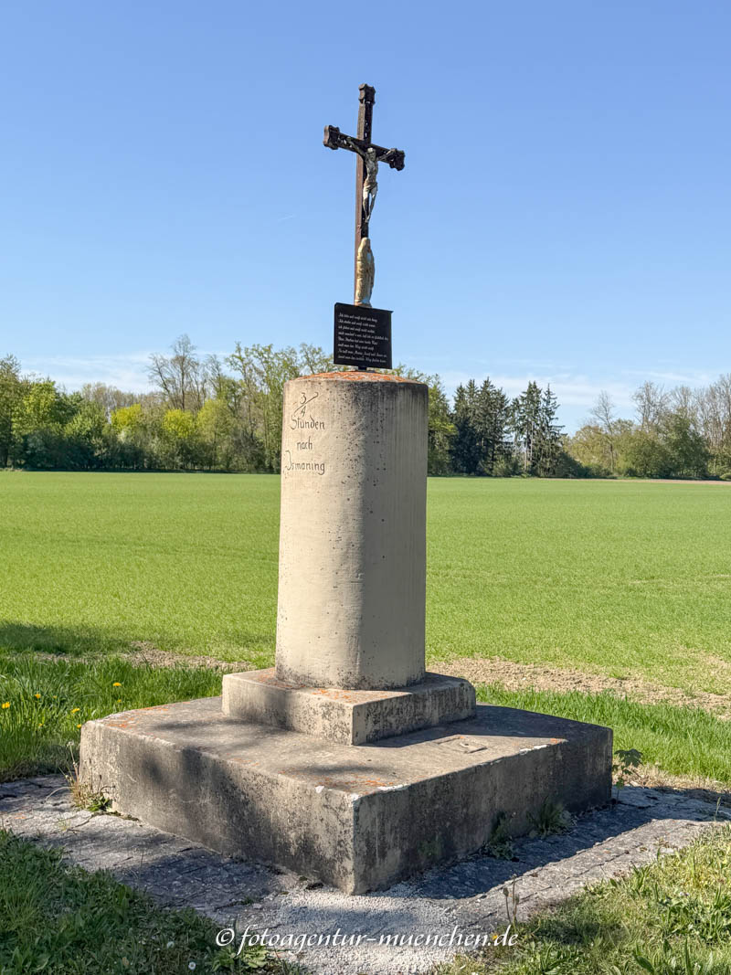 Kilometerstein bei Ismaning