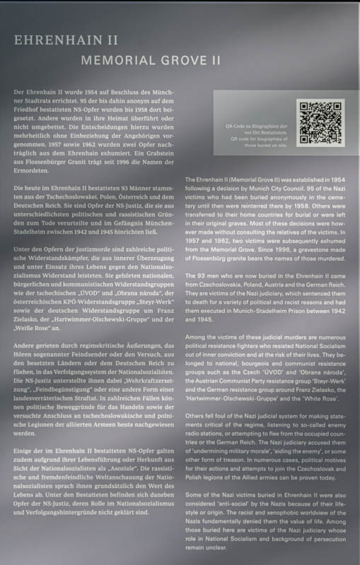 Infotafel - Ehrenhain II