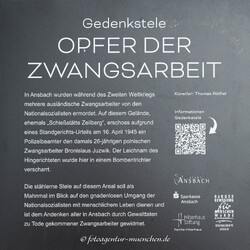 Gedenkstele - Opfer der Zwangsarbeit