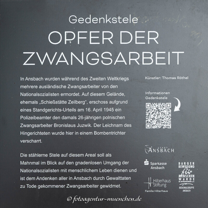 Gedenkstele - Opfer der Zwangsarbeit