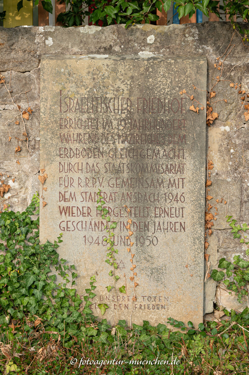Jüdischer Friedhof - Gedenktafel