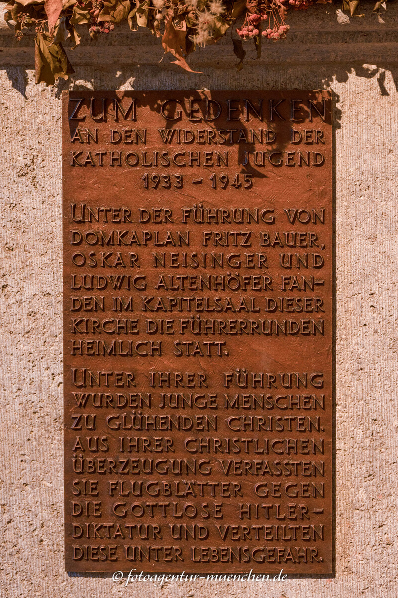 Gedenktafel - katholischer Widerstand