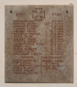 Kriegergedenktafel - Zweiter Weltkrieg