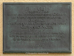 Gedenktafel - Karolina Gerhardinger